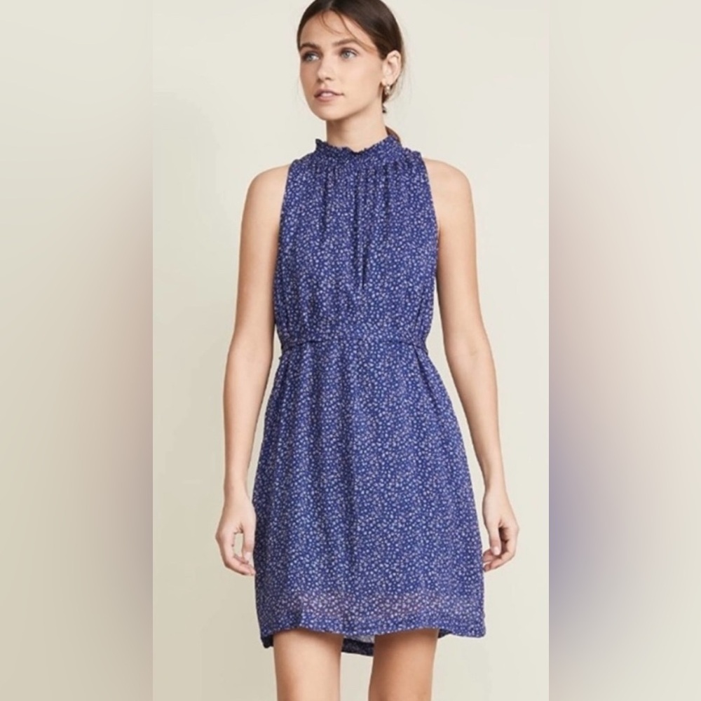 Bella Dahl Elegant Blue Floral Dress